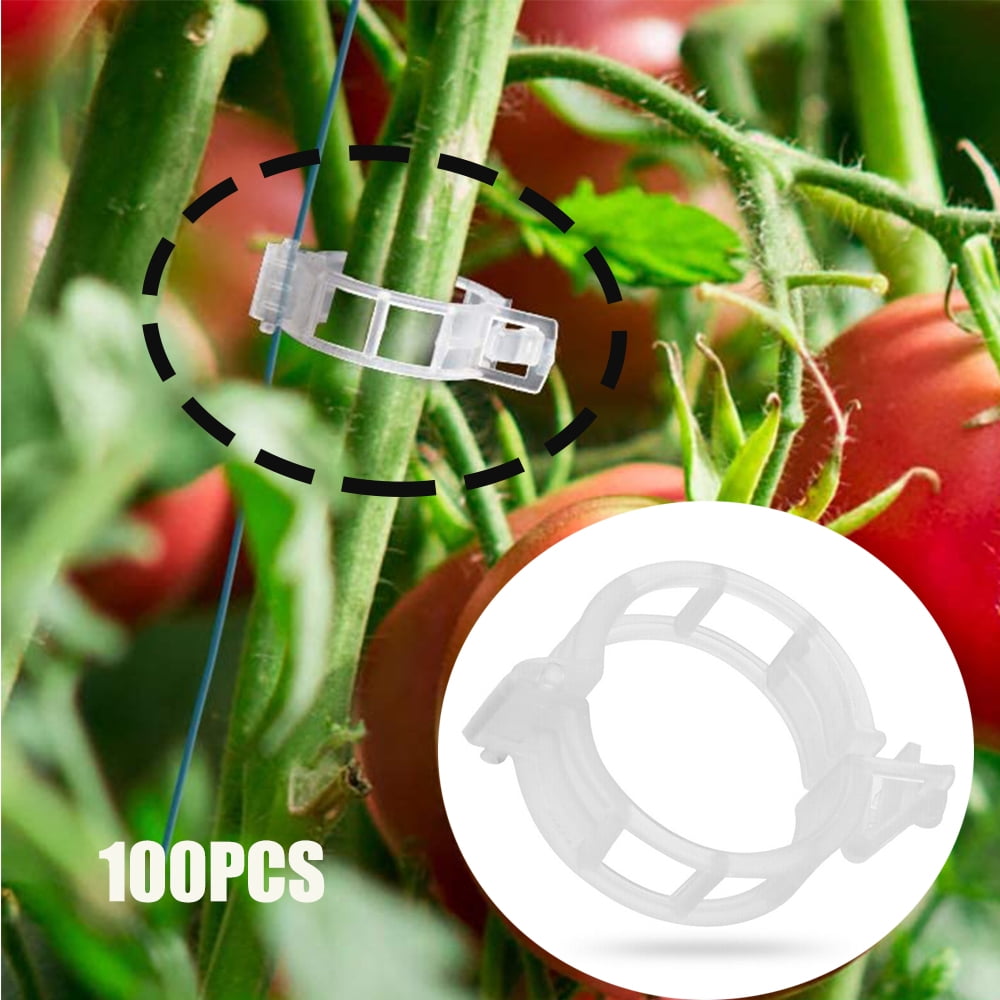 100 PCS Plant Support Garden Clips, Vegetable Cages Plants Supports