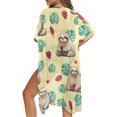 thumbnail image 5 of HELLHERO Sloths Bathing Suit Cover Up Polyester Lightweight Free Size Swimwear Coverup for Women, 5 of 6
