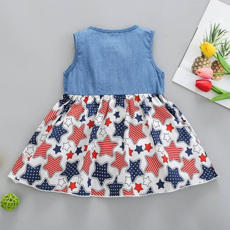 

PEASKJP Sun Dresses for Girls 2023 Toddler Girls Short Sleeve A-Line Tulle Sundress Boho Ruffled Pageant Dress Fit Flare Casual Dresses for Girls Blue 2-3 Years