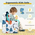 thumbnail image 5 of Costway Kids Sofa Chair Foam Filled Armchair Dinosaur Toddler Couch with Cover & Pillow, 5 of 10