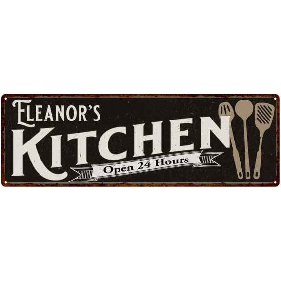 Eleanor's Kitchen Sign Chic Wall Decor Gift Mom 6x18 206180014151