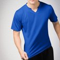 thumbnail image 2 of cfhntfmh Athletic T-Shirts for Men Soft Stretch V Neck Summer T-Shirts Casual Summer Short Sleeve Running Workout Tops, 2 of 7