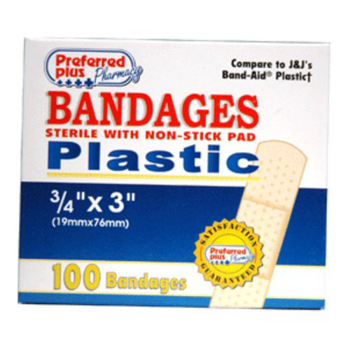 Bandages Plastic Adhesive Bandages Sterile with Non Stick Pad 3 / 4