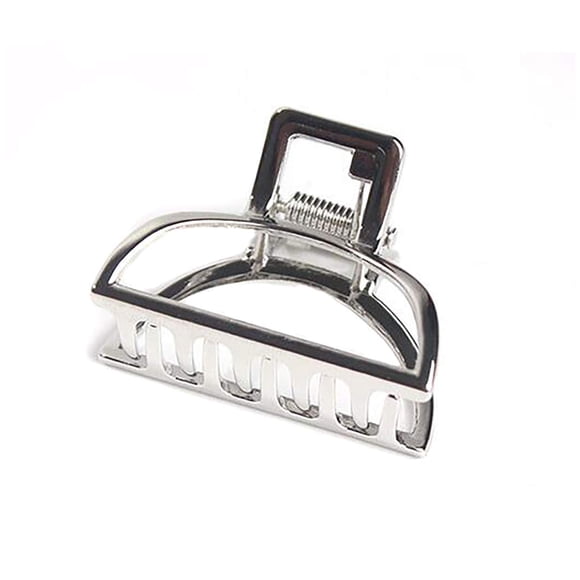 2 pinzas pequeñas de metal vintage de color sólido para el pelo, pinzas para el pelo, soporte para cola de caballo, accesorios para el pelo para mujer (plata)