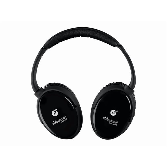 Able Planet True Fidelity PS400BG - Headphones - full size - wired - 3.5 mm jack - glossy black