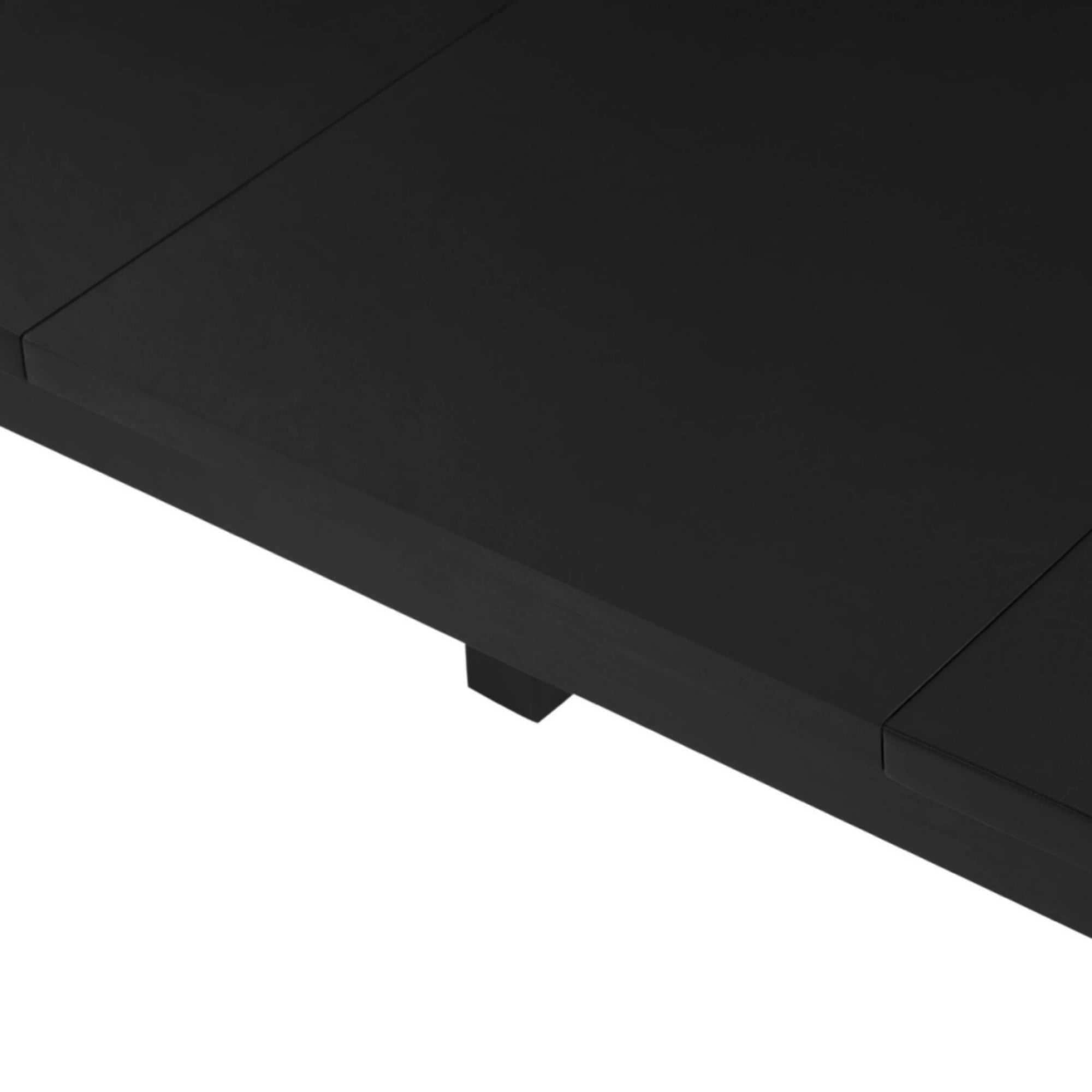 GARITIN 59-Inch Extendable Dining Table for 4-8, Modern Wooden Expandable Kitchen Table with Smooth Sliding Mechanism, Space-Saving Dining Room Table for Small Space Home Living Room Office, Black
