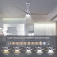 thumbnail image 4 of Matthews Fan Company AKLK-BN-GA-56 Alessandra 56” Brushed Nickel Ceiling Fan with 3 Gray Ash  Blades, Integrated LED Light Kit, Remote Control, Indoor/Outdoor Wet Rated, 4 of 6