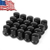 For 2002-2011 DODGE RAM 1500 BLACK 20 WHEEL LUG NUTS 9/16-18 BULGE ACORN 5X5.5
