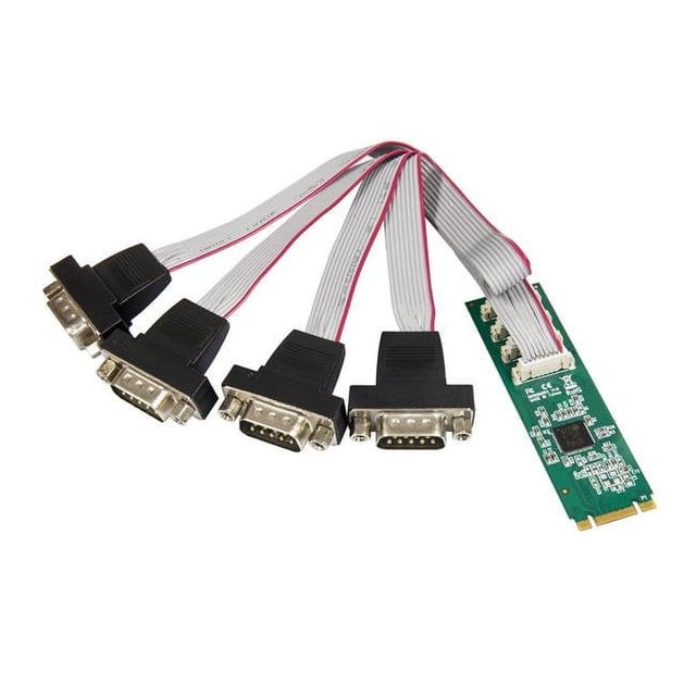 IOCrest SY-PEX15066 4 Port RS-232 DB9 Serial M.2 B Plus M Key Controller Card
