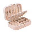 thumbnail image 4 of Caja coreana niñas pendientes placa joyería oreja Stud anillo almacenamiento rosa, 4 of 5