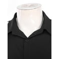 thumbnail image 5 of HULIJA Cuban Guayabera Shirts For Men Short Sleeve Button Shirts For Beach Holiday Party Club Black S, 5 of 7