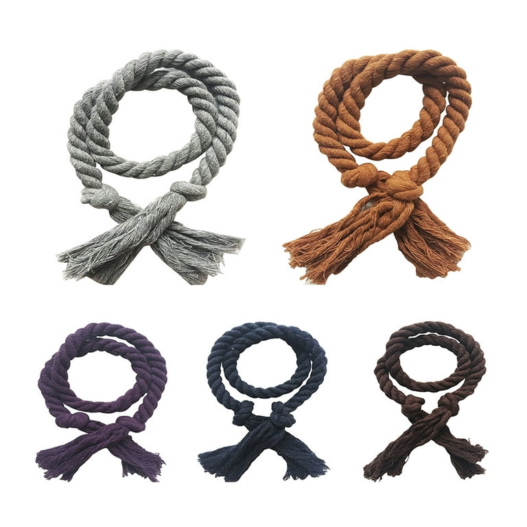 Yesbay Curtain Rope 2Pcs Thick Tassel Decor Durable Curtain Ropes Simple  Clothes Curtain Cotton Flax Straps Window Accessories 