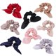 thumbnail image 1 of Xiwstar 8 Piezas Gomas para el Cabello con Lazo con Orejas de Conejo, Gomas para el Cabello con Lazo sólido, Lazos elásticos para el Cabello, Cuerdas, Soporte para Cola de Caballo para Mujeres y niñas, 1 of 5