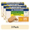 (3 pack) Nature Valley Biscuit Sandwiches, Peanut Butter, Snack Bars, 10 Bars, 13.5 oz