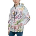 thumbnail image 2 of Rocae Vintage Rose for Zip Up Hoodies for Teen Sweatshirt with Hood-Medium, 2 of 6