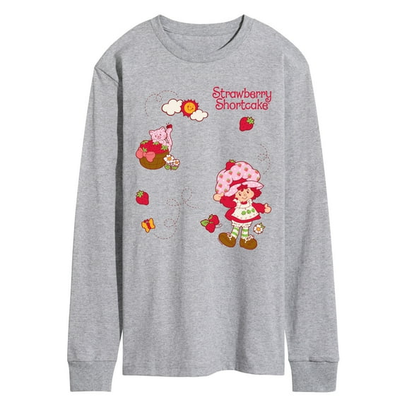 Strawberry Shortcake - Custard And Flowers - Men's Long Sleeve Graphic T-Shirt