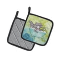 thumbnail image 2 of Caroline's Treasures Raccoon Bathing Watercolor Pair of Pot Holders, 2 of 3