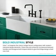 thumbnail image 5 of Kraus Urbix™ Industrial Bridge Kitchen Faucet with Side Sprayer in Matte Black, 5 of 12