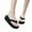 Black, variant on POIUYTR Womens Wedge Flip Flops with Arch Support Cushion Soft Rubber Slip On Beach Slides Platform Thong Sandals with Rubber Sole