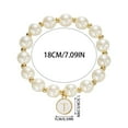 thumbnail image 3 of 2025 New Initial Pearl Bracelet for Women Stretch Bracelets with Letter A-Z Personalized Name Jewelry Gift for Her, 3 of 4