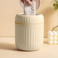thumbnail image 7 of Small Trash Can with Lid, Mini Trash Can for Bathroom, Office and Bedroom, Small Bathroom Garbage Can with Swing Top, Compact Waste Basket for Desk, Dorm & Home, Yellow - Xuniizn, 7 of 7