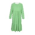 thumbnail image 5 of JUSLIO Dresses for Girls Polka Dot Dresses with Pockets Crew Neck Long Sleeve Casual Dress Size 8-9Y, 5 of 6