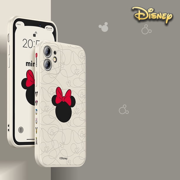 iPhone 12 Pro Max funda cuadrada de silicona a prueba de golpes funda protectora Disney Mickey Minnie caso iPhone 6 6s Plus X Xs Max XR 7 8 Plus SE 2020 suave TPU funda