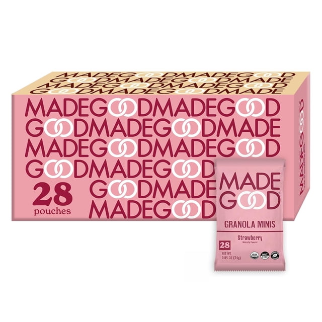 MadeGood Granola Minis Chocolate Chip & Mixed Berry Variety Pack (28 Count) Gluten Free and Organic Snacks