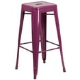 thumbnail image 3 of Home Square 30" Metal Backless Bar Stool in Purple - Set of 3, 3 of 10