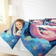 thumbnail image 4 of Castle Fairy Cartoon Axolotl Salamander 3 Pieces Queen Comforter Set for Kids Children,Starry Sky Ultra Soft Bedding Sets,Cartoon Animal Wildlife Bedding Comforter Set Breathable, 4 of 8