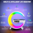 thumbnail image 4 of LAICAIW Wireless Charger Atmosphere Lamp | G Shape Light Up Wireless Speaker-Color Changing Timer Alarm Clock Charger Stand Bedside Table Light LED Music Lamp Speaker for Desk, 4 of 7
