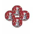 thumbnail image 7 of 15 Inch Round Placemats Set of 4, Red Vintage Gnomes Non Slip Heat Insulation PP Table Mats, Black Checkered Retro Art Washable Place Mats for Kitchen Dining Party Table Decor, 7 of 7