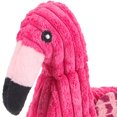 thumbnail image 2 of FELTECHELECTR Juguete interactivo de cuerda con chirrido para mascotas, de pana, con forma de flamenco, para limpiar los dientes (rosa), 2 of 5