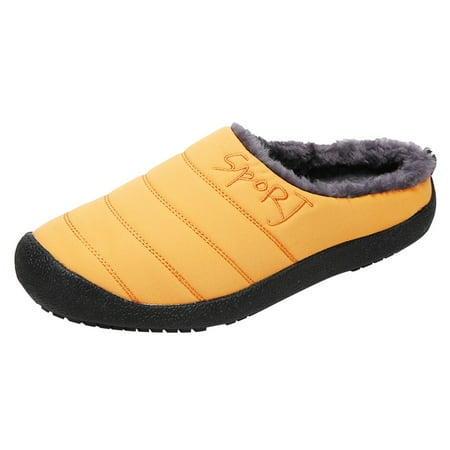 HSMQHJWE Memory Foam Slippers For Men Men Slippers Size 13 Memory Foam Mens Slippers Warm Winter Flats Shoes For Mens Indoor House Slip On With Cotton Mens S Slippers Size 14 Wide