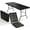 Black, variant on 8FT Heavy Duty Folding Table,Fold-in-Half Portable Plastic Utility Table with Carry Handle&Locking Legs,Indoor Outdoor Table for Party,Tailgate,BBQ,Camping,Events,Backyard Dining–Black