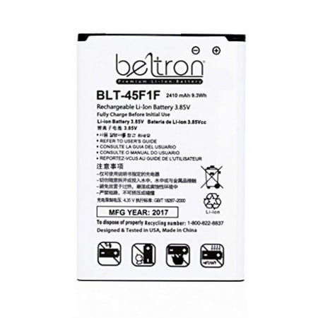 New 2410 mAh BELTRON Replacement Battery for LG LV3/Aristo MS210 (Metro PCS & T-Mobile)
