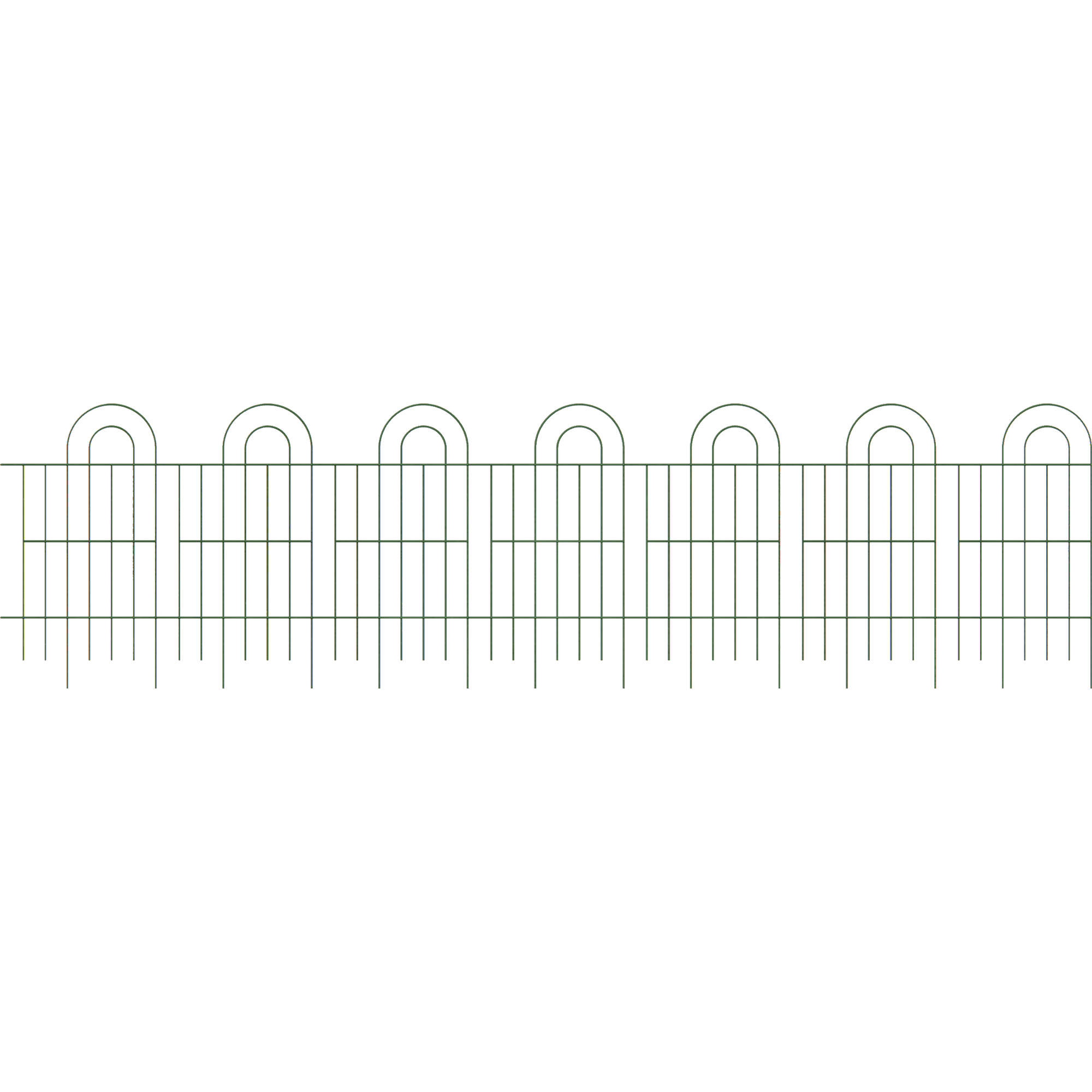 Holaki 14 Panels 32 in(H) X 20.4ft(L)Decorative Outdoor Garden Fence for Yard Animal Barrier Fencing Galvanized Rustproof Metal Fence Panels Garden Fencing for Flower Bed Fence Dark Green