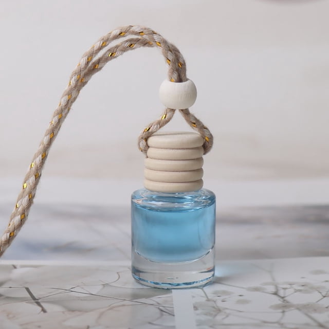 Xihbxyly Ambientador para Coche, Difusor de Aromaterapia de Larga Duración, Colgante Reutilizable En Botella de Vidrio, 19 Aromas Disponibles, para Usar En Casa, Oficina o Vehículo, con Compromiso de