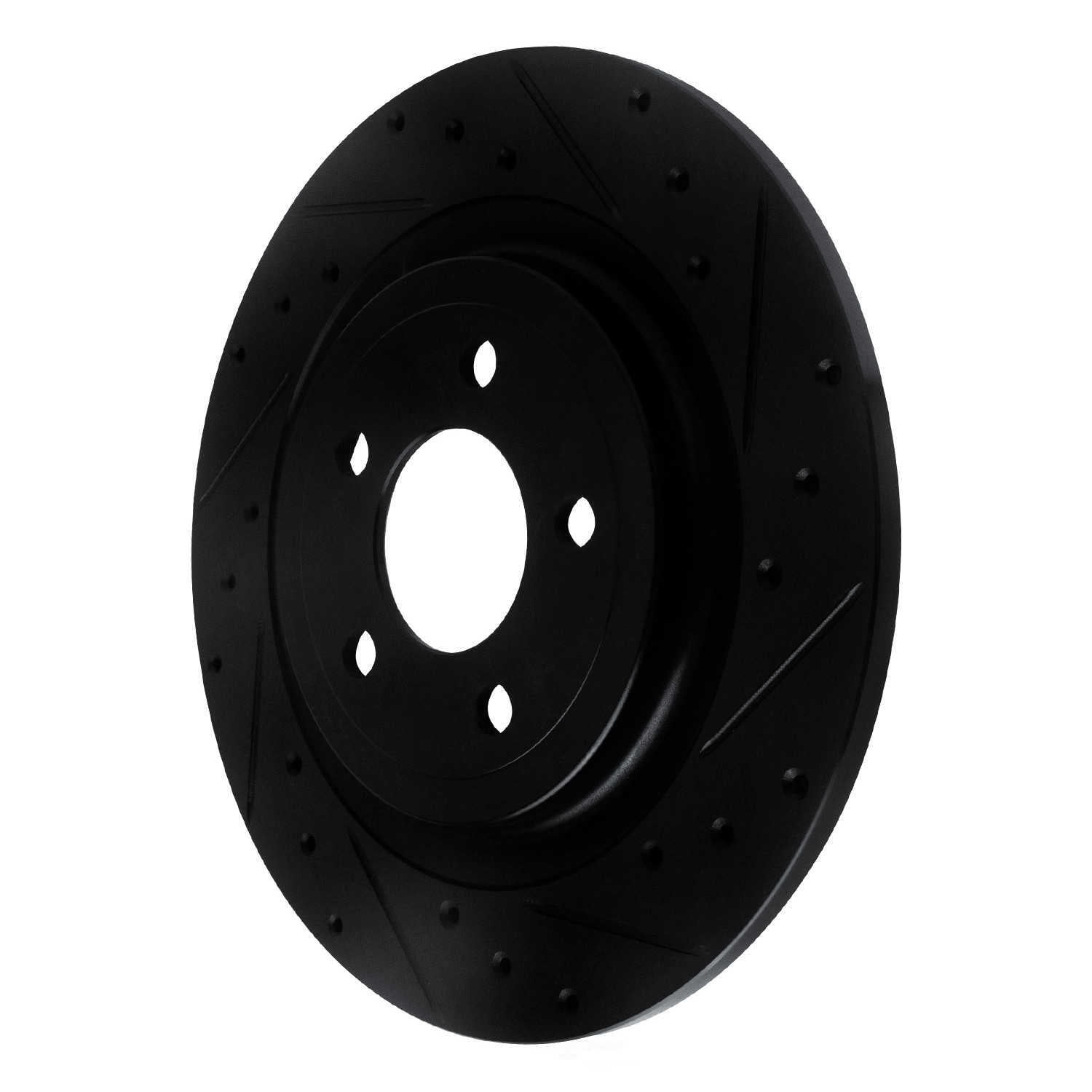 Dynamic Friction Company 633-54280R DFC Brake Rotor - Drilled And Slotted - Black