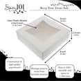 thumbnail image 4 of Spec101 | Easy Popup Pie Boxes with Window Pie Boxes 8x8x2.5 Inch White 15pk, 4 of 7