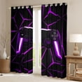thumbnail image 2 of Gamer 30%-50% Blackout Curtains 38Wx45L Gaming Controller Curtains & Drapes Gaming Gifts Curtains (38Wx45L,Purple), 2 of 6