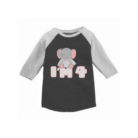 

Awkward Styles Elephant Birthday Toddler Raglan 4th Birthday Jersey Elephant Shirt Fourth Birthday Shirt 4th Year Old Shirt My 4th Birthday Gifts for Birthday Boy Birthday Gifts