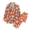 thumbnail image 1 of Pyjamas d'Halloween pour Femmes, Ensemble de Pyjamas Assortis pour la Famille, Pyjamas de Vacances, Ensemble de Pyjama Classique en Satin avec Boutons, 1 of 3