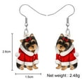 thumbnail image 5 of Christmas Acrylic Cute Yorkshire Terrier Dog Earrings Reindeer Puppy Dangle Jewelry For Women Gifts, 5 of 6