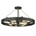 thumbnail image 4 of Vaughn 6-Light Semi-flush in Natural Black and Aged Brass Accents, 4 of 5