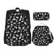 thumbnail image 1 of Balery Black White Leaves Mochila escolar 3 en 1 para niños: mochila resistente con lonchera térmica y estuche para lápices. Mochila escolar para niños y niñas., 1 of 7