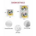 thumbnail image 7 of Sunflowers Rooster Kitchen Dish Towels for Drying Dishes Set of 3, Wooden Watercolor Leaves Retro Art Waffle Weave Microfiber Hand Tea Bathroom Towels Quick Dry & Absorbent Towel 12x12, 7 of 7