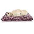 thumbnail image 1 of Floral Pet Bed, Continuing Layout of Floral Details Blooming Buds on Branches Garden Art, Resistant Pad for Dogs and Cats Cushion with Removable Cover, 24" x 39", Pale Maroon and Rose, by Ambesonne, 1 of 4