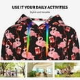 thumbnail image 4 of Honeii New Year Flamingo Pattern Womens Oversized Hoodies Long Sleeve Sweatshirts Pullover Fall Outfits with Pocket-X-Large, 4 of 7