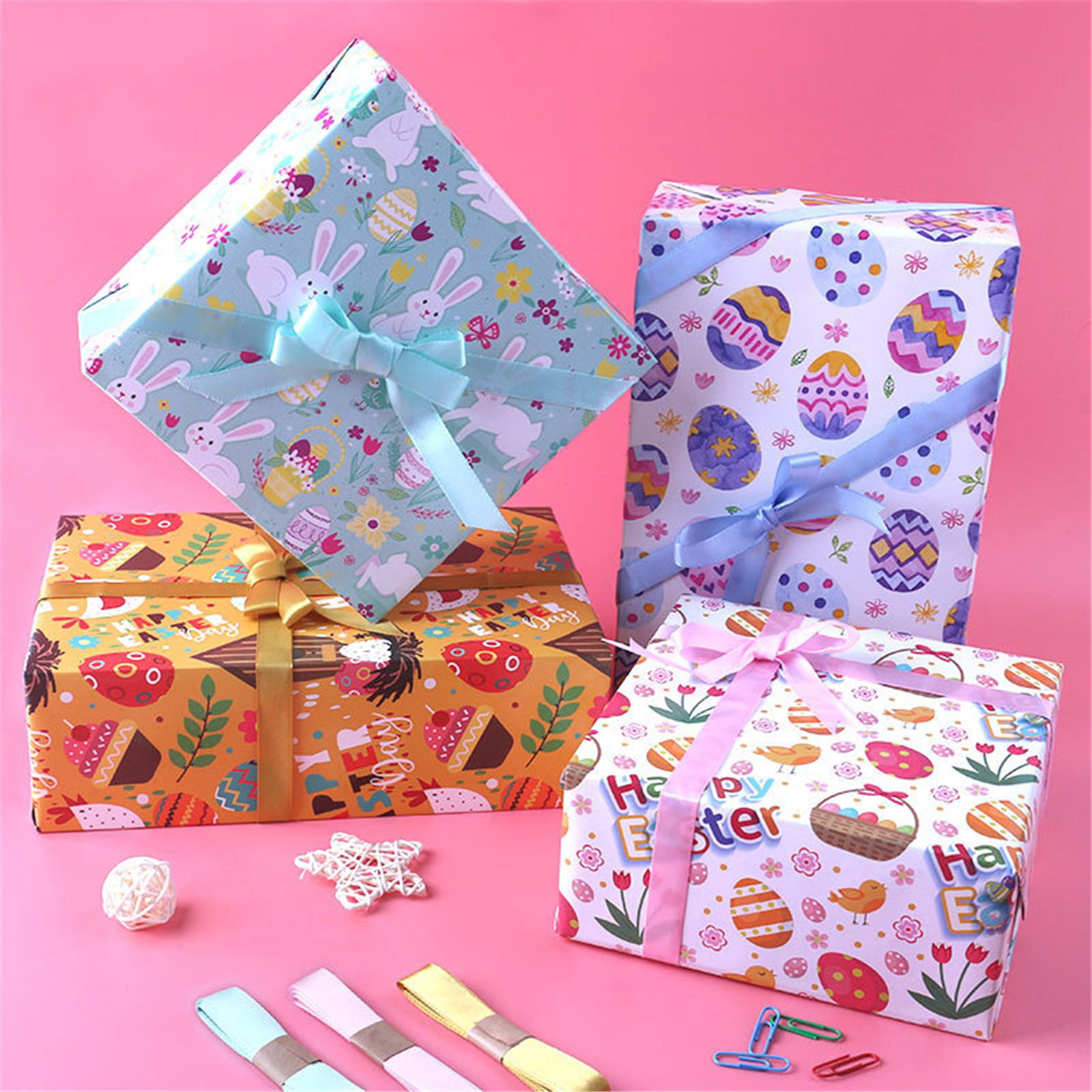 Paper Pep Blue Gift Boxes Print Gift Wrapping Paper 19